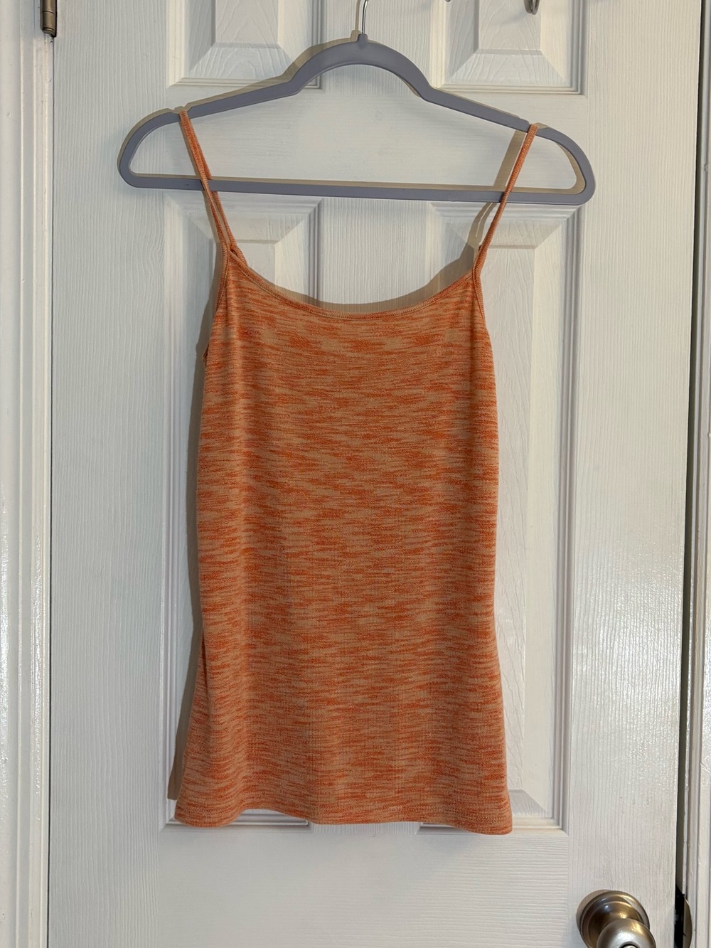 LOFT Outlet Space Dye Cami Tank Top Orange Yellow Knit Stretch Size S Small.